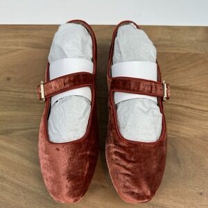 New Big‎ Kids Sam Edelman Michaela Canyon Orange Velvet Mary Jane Shoes Size 3 Y